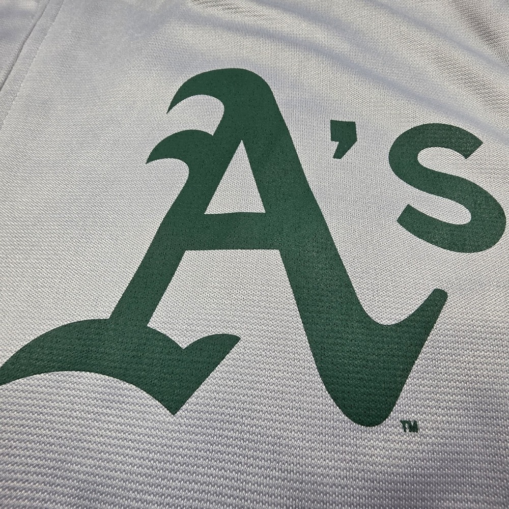 Dynasty Oakland A's Athletics MLB Track Jacket Men's L Las Vegas Top Jersey Gray - Picture 4 of 9